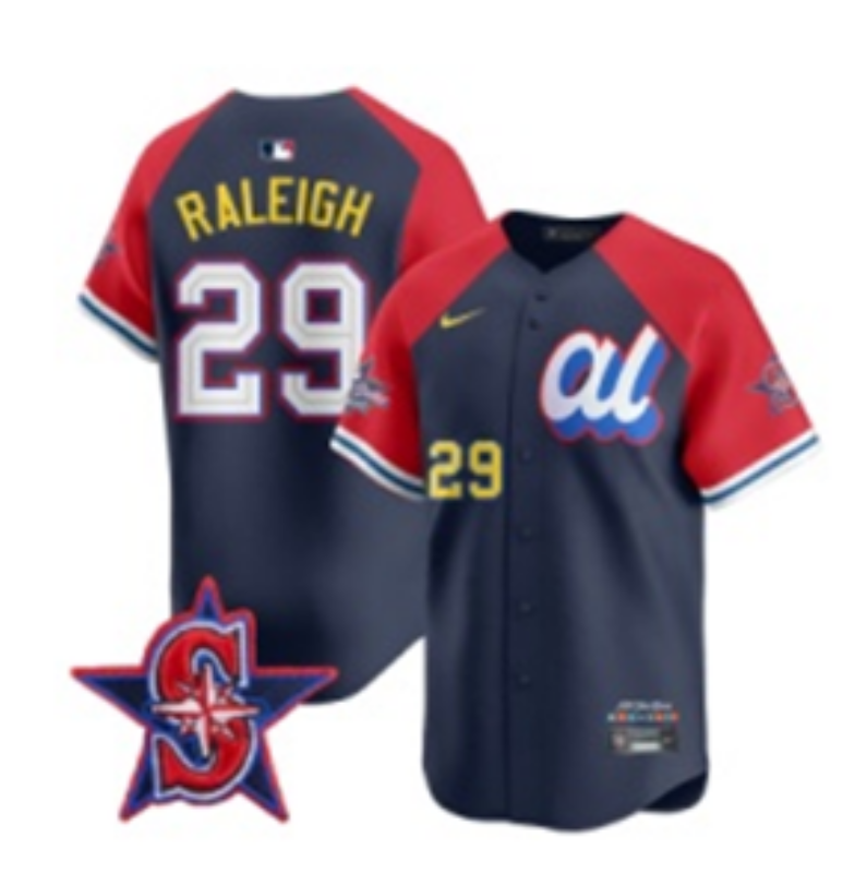 Men Seattle Mariners #29 Raleigh Blue MLB  All star Nike 2025 Jersey style 0012